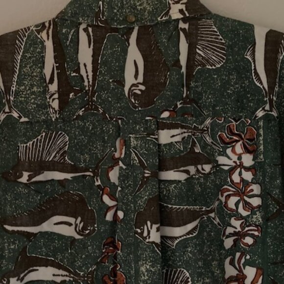 KAHALA HAWAII FINE HIGH END RESORT ALOHA WEAR HAWAII PLUMERIA HAWAIIAN FISH NICE - Picture 9 of 12